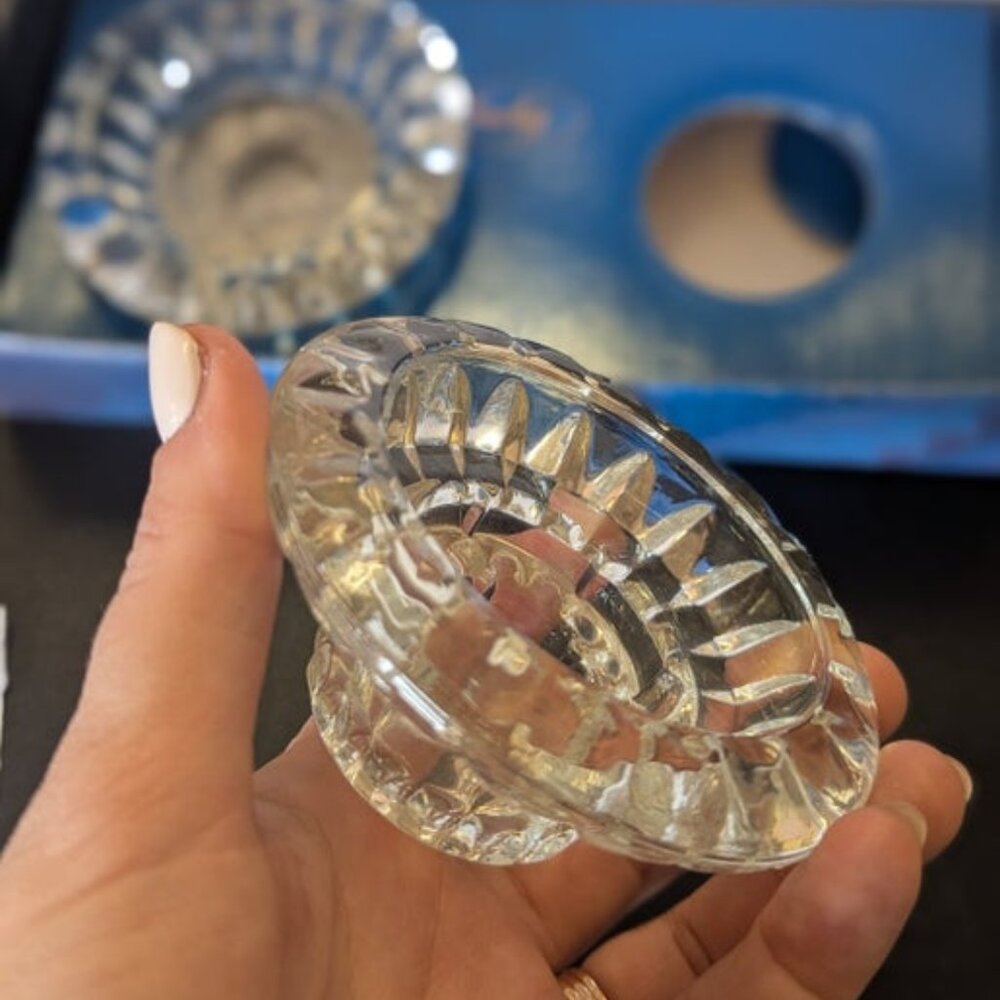 Vintage Darby Crystal Candleholder Set